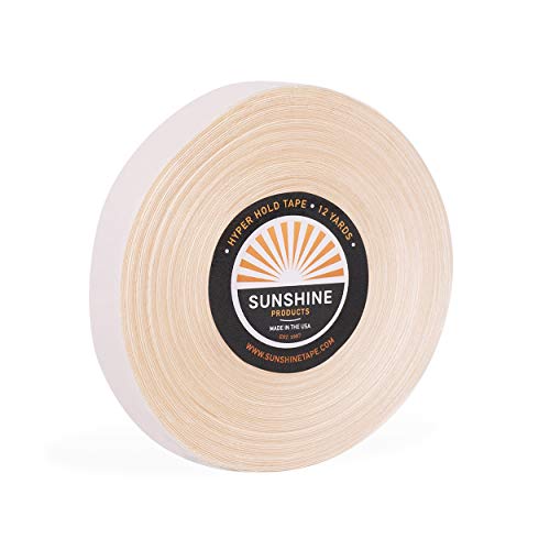 Sunshine Maximum Wear Hair System Tape Roll - Hyper Hold Wig Tape - Hypoallergenic No Shine Adhesive Tape - 2-4 Week Hold - 12 x 12 yds