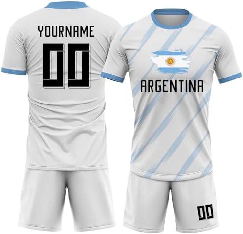 Custom Soccer Jersey Men Women Youth Boys, Athletic Shirts with Name Number Logo National Team Camisetas de Futbol Set