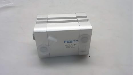 FESTO ADN-32-25-I-P-A (536282), 0.6-10 BAR, 25 MM Stroke, 32 MM BORE, Compact Cylinder, Double-Acting, Elastic Cushioning Rings/Pads AT Both Ends, G1/8 Pneumatic Connection, M8 Rod Thread, Pneumatic,
