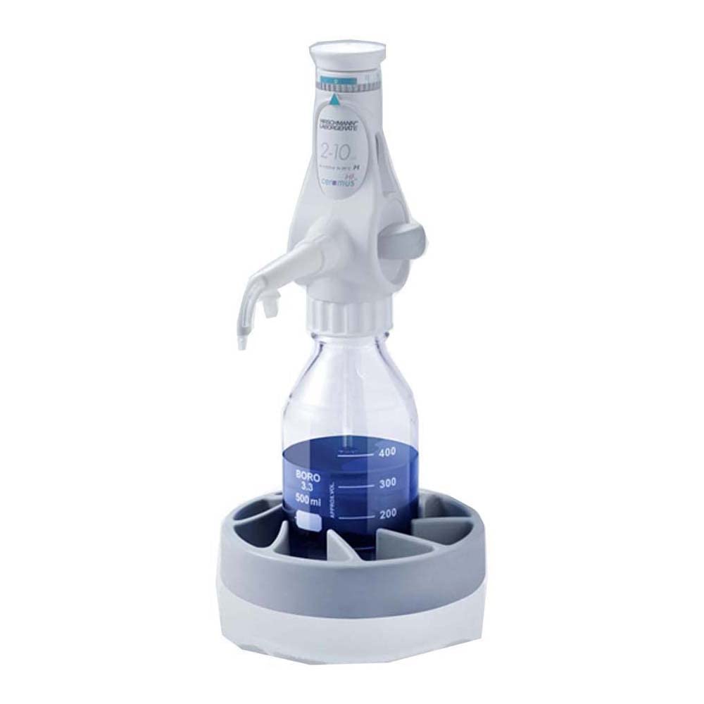 Ceramus HF 9342300 Bottle Top Dispenser with Ceramic Piston and Recirculating system, 2-10ml Volume Range, 0.25ml Graduation