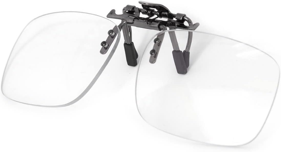 STC Clip-on Flip Up Rimless Magnifying, Suitable for Reading Glasses, Clip onto over Eyeglasses