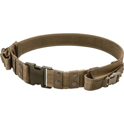 Barska Loaded Gear Tactical Utility Belt Heavy Duty Adjustable 34-44 Inches with Removable Pouches for Outdoors