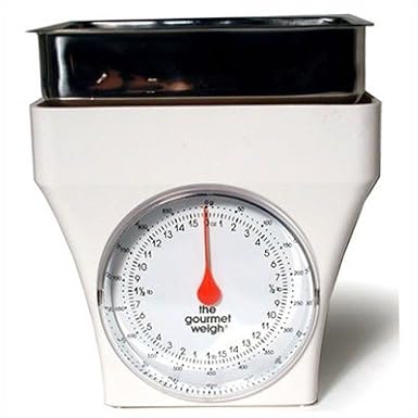 Metrokane Gourmet Weigh Kitchen Scale with Stainless Steel Tray and Calorie Book