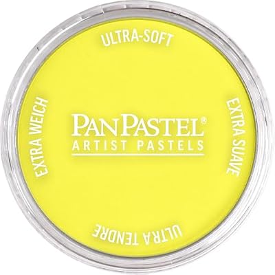 PanPastel Artist Pastels by GOLDEN, Hansa Yellow, 2.44  62mm Pan Diameter, Professional Artist Pastels, Unique Pan Format cake-like
