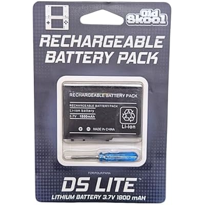 Old Skool Compatible with Nintendo DS Lite Battery Pack Replacement - Rechargeable