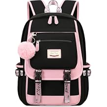 Hey Yoo School Backpacks for Girls Backpack for Teen Girl Bookbag Cute School Backpack for Girls (Pink)