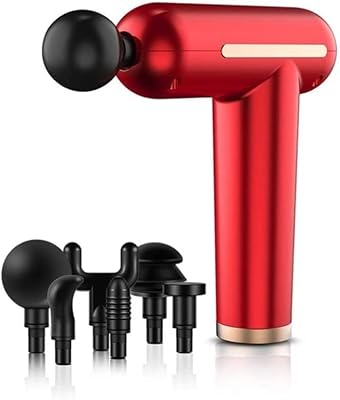 Professional Deep Tissue Portable Massager with 6 Speed Levels, Super Quiet Motor for Athletes,Gym, Office, Home Post-Workout Color : Red