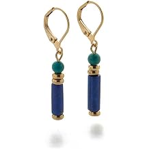 Egyptian Lapis and Turquoise Earrings