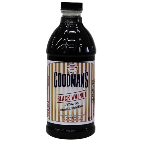 Goodmans Artificial Flavor Black Walnut - Gluten-Free, Non-GMO, Kosher, Low Carb & Calorie, No Sugar - for Those with Nut Sensitivities - 1 Pint
