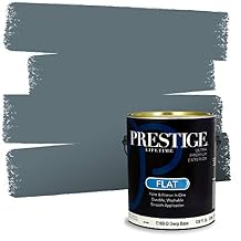 PRESTIGE Paints Exterior Paint and Primer In One, 1-Gallon, Flat, Comparable Match of Benjamin Moore* Blue Spruce*