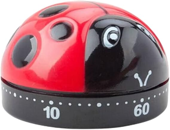 60 Minutes Kitchen Timer Clock with Loud Alarm Mechanical Timer No Battery Required Countdown Timer for Cooking Baking Steaming