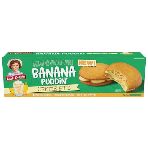 Little Debbie Banana Puddin' Creme Pies, 9.6 Oz Box