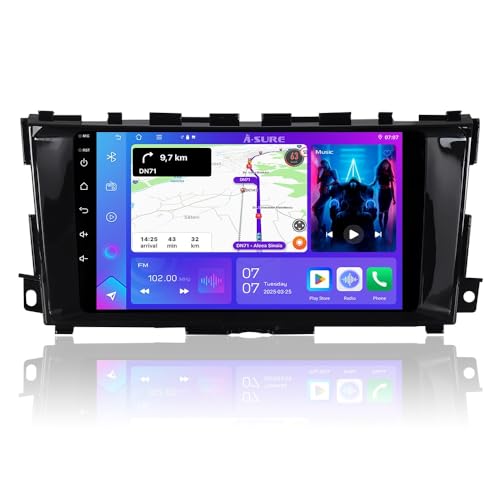 ASURE 9 inch Car Stereo Radio for Nissan Altima V L33 2013-2017 Navigation GPS Unit Upgrade,4G64G Android 15 with Wireless Carplay,Android Auto,SWC,DSP,1280x800 HD Touchscreen Multimedia Player