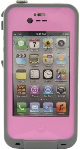 LifeProof FRE iPhone 4/4s Waterproof Case - Retail Packaging - PINK/GREY