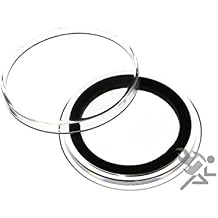 (50) Air-tite 25mm Black Ring Coin Holder Capsules for 1/2oz Gold Maple Leaf & Nugget