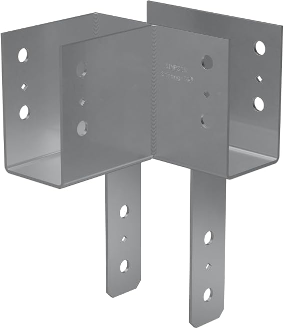 Simpson Strong-Tie ECCLL464 - ECCLL L-Shape End Column Cap for 4X Beams & 6X Post - Skewed Left Framing Bracket for Structural Support in Home Improvement Projects