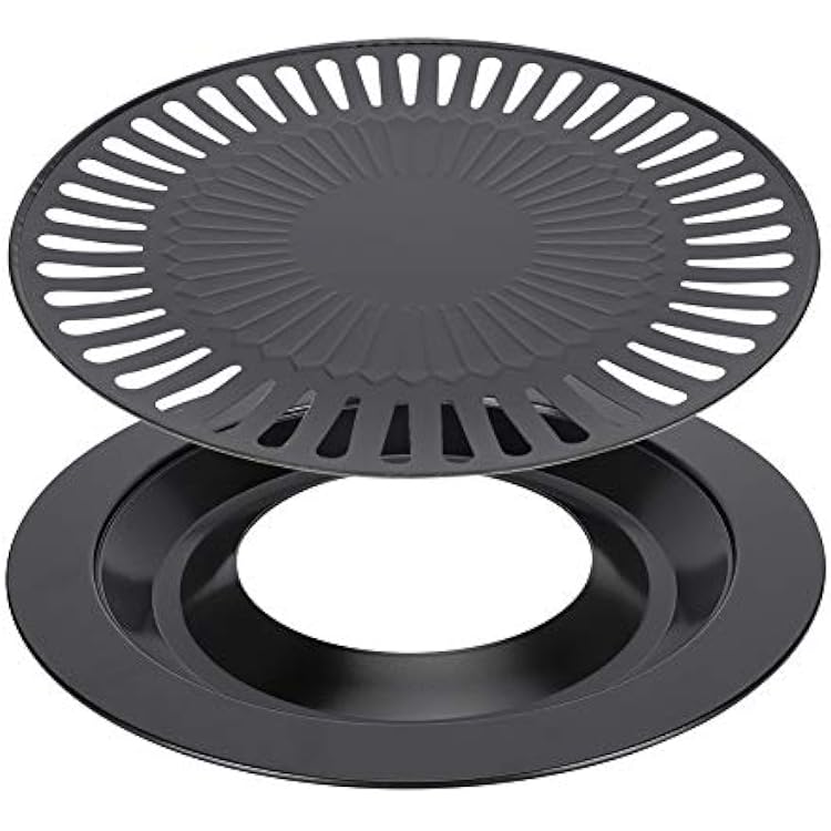 Stovetop Korean BBQ Grill Pan, Non-stick Smokeless Barbecue Grill Pan for Indoor Outdoor Camping