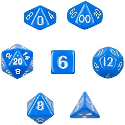 Wiz Dice Series I Set of 7 Opaque Polyhedral Dice in Velvet Pouch