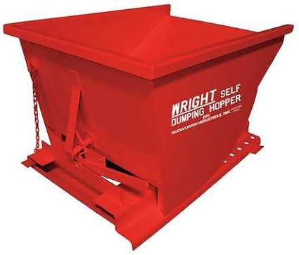 Self Dumping Hopper, 4000 lb., Red