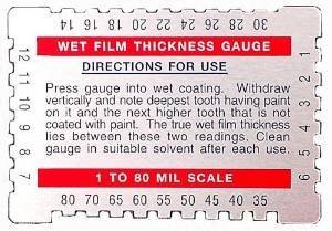 Dual Scale Wet Film Gauge.