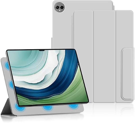 Compatible with Huawei MatePad Pro 13.2 Magnetic Slim Case for Tablet, Closure, TPU Back Cover Auto Sleep/Wake Function, Compatible,2 Inch 2023(Szary)