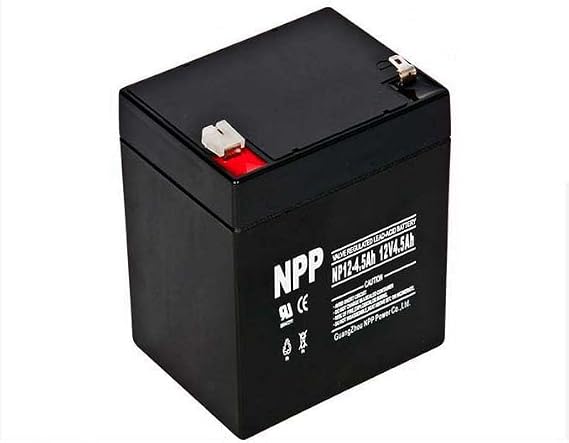 NPP 12V 4.5Ah Rechargeable AGM Battery, NP12-4.5Ah F1 12Volt Batteries Replacement for DSC Security Panel, Power Patrol for SLA1056, Vista 20P ADT, Fire Alarm System