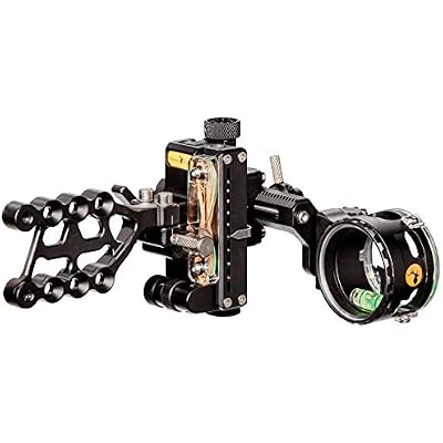 Trophy Ridge React One Pro Bow Sight - Accuracy up to 100 Yards, Tool Less Windage and Elevation Adjustability, 2nd3rd Axis Leveling, Adjustable Click Light