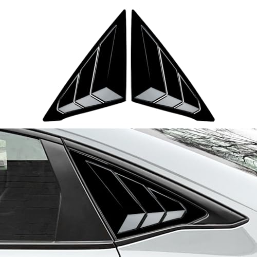 Rear Side Window Louvers Compatible for 2022 2023 2024 2025 2026 Honda Civic Sedan Accesories for 11th Gen Civic Sedan Sport Style Air Vent Cover