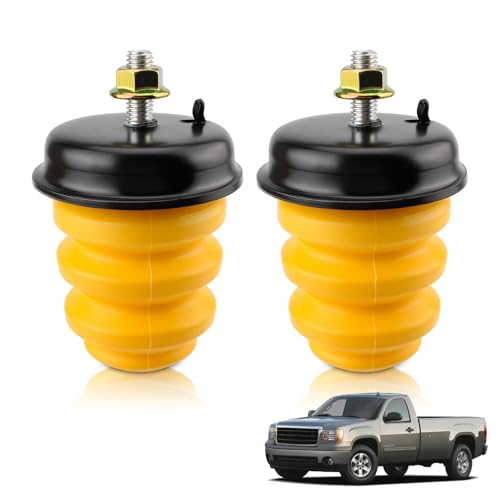 AUTOKAY 523-04915712438 Rear Frame Leaf Spring Bumper Bump Stop Fits for Chevrolet Silverado 1500 Hd Pickup Truck for GMC Sierra 1500-2 Pcs Rear Axle Bumper
