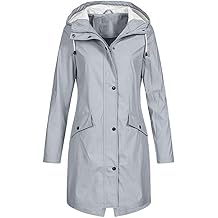 BOXIACEY Rain Coats for Women Packable Waterproof Rain Jacket Lightweight Hooded Raincoat Outdoor Raincoat Windbreaker