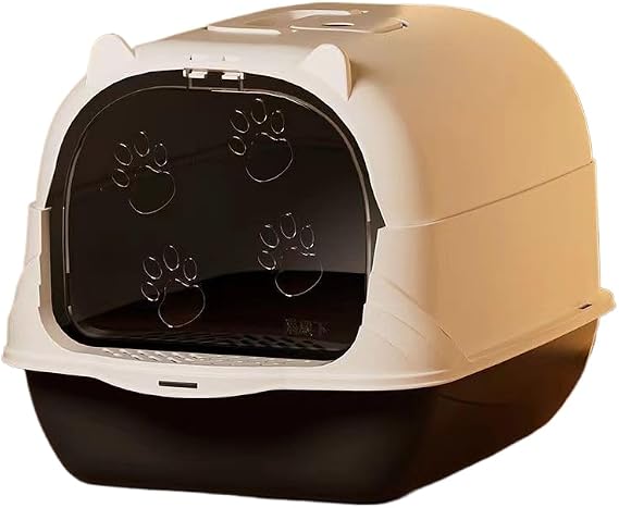Pet Litter Box Fully Enclosed Spillproof Deodorant Cat Toilet Two-Way Shovel Large Capacity Cat Toilet Litter Box Closed Sandbox