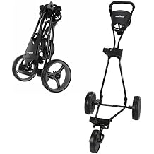 Golf Continental 3 Wheel Folding Golf Push/Pull Cart Black