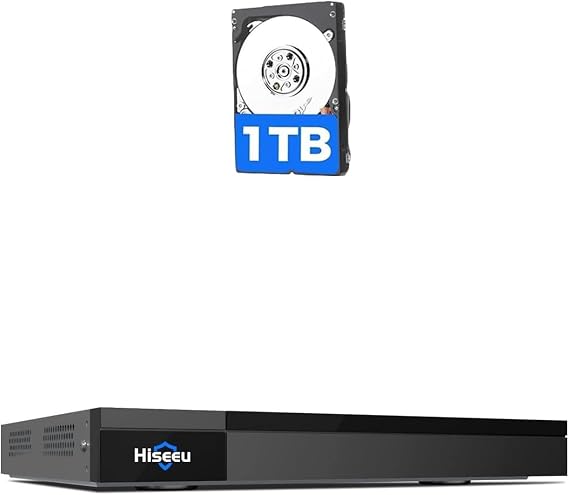 1TB Hard Drive Hiseeu 32 Channel 4K PoE Network Video Recorder NVR, Support 4K/2K/8MP/5MP/3MP/1080P PoE Camera, Free Remote Access, Motion Alarm, 24/7 Recording, Smart Playback
