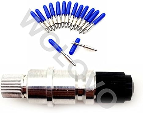 15pcs/Set 60 Degree Graphtec CB15U CB15 Blades Vinyl Plotter Cutter + Blade Holder Housing