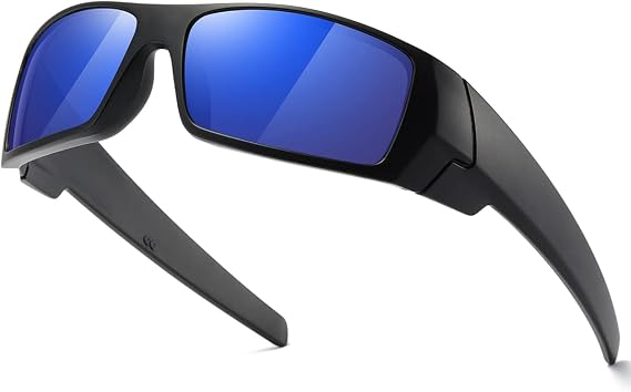 Polarized Sunglasses Men Womens Trendy Retro Sports Rectangular Wrap Around Vintage Shot Shield
