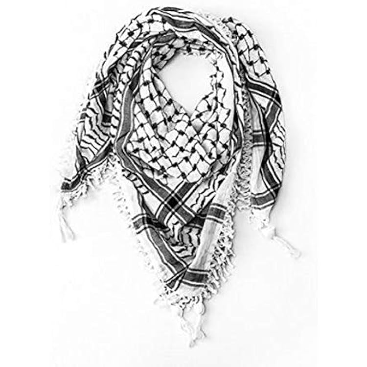 Bethlehem Gifts TM Traditional Palestinian Keffiyeh Shemagh Agal Rope from The Middle East Black Keffiyeh