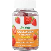 Lifeable Collagen + Vitamin C Gummies, Natural Strawberry, 60 Gummies