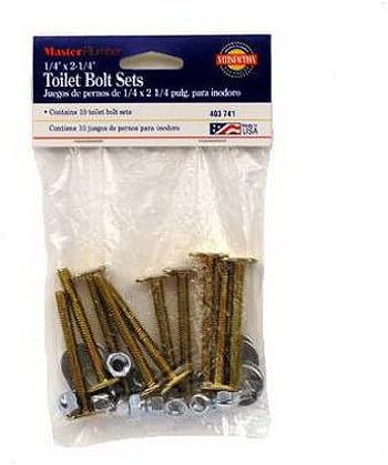 Master Plumber 403741 MP Brass Toilet Bolt, 10-Pack
