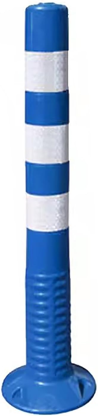 Driveway Safety Bollard Commercial Home Hotel Garage Traffic Paking Barrier Post High Visibility Security Post for Car Parking Hospital School Crowd Control,Blue-1 Pack