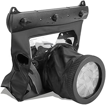 DSLR Camera Univeral Underwater Housing Case Pouch Bag,20-Meters Dving Case Bag Cover for and Other DSLR Cameras (Black)