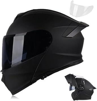 Uchoose Uchoose Modular Motorcycle Helmet Flip Up Full Face, DOT Approved Motorcycle Helmets for Men and Women, Dual Visor with Extra Clear Shield, Multiple Vents, Removable Liner