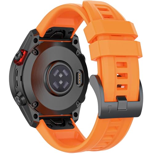 VINIUSIKI 26mm Quick Fit Watch Band Compatible with Garmin Fenix 8 51mm7X6X5X3HR | Soft Silicone Strap for Tactix DeltaDescent MK2iD2 Smartwatches