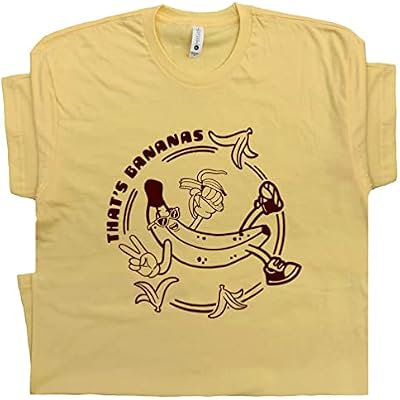 Thats Bananas T Shirt Funny Banana Shirt for Women Men Boys Girls Cute Vintage Graphic Shirts Fun Silly Fibonacci Retro Tee