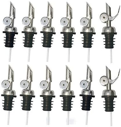 nicebottles Perfect Pour Weighted Stainless Steel Pourer, Pack of 12