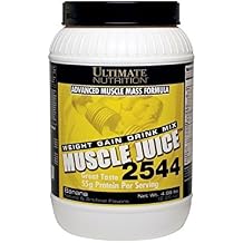 Ultimate Nutrition Muscle Juice, Weight Gain Drink Mix - Mass Gainer Workout Powder for Men & Women - Supplement for Lean Muscle Growth & Immune Support with 55g Protein - Banana, 4.96lb