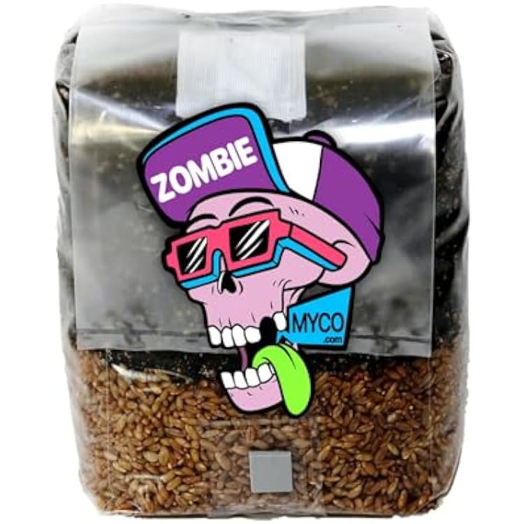 All-in-One Mushroom Grow Kit 1-Pack 3lb Mini Bags with Sterilized Grain and CVG Substrate, Injection Ports Included, for Growing Mushrooms at Home Spores Not Included