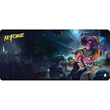 KeyForge: Ekwidon Blue Light Special Extra-Wide Playmat 14" x 30" Durable Rubber Mat with House Brobnar Art, Official KeyForge: mber Skies Accessory, Made by Ghost Galaxy