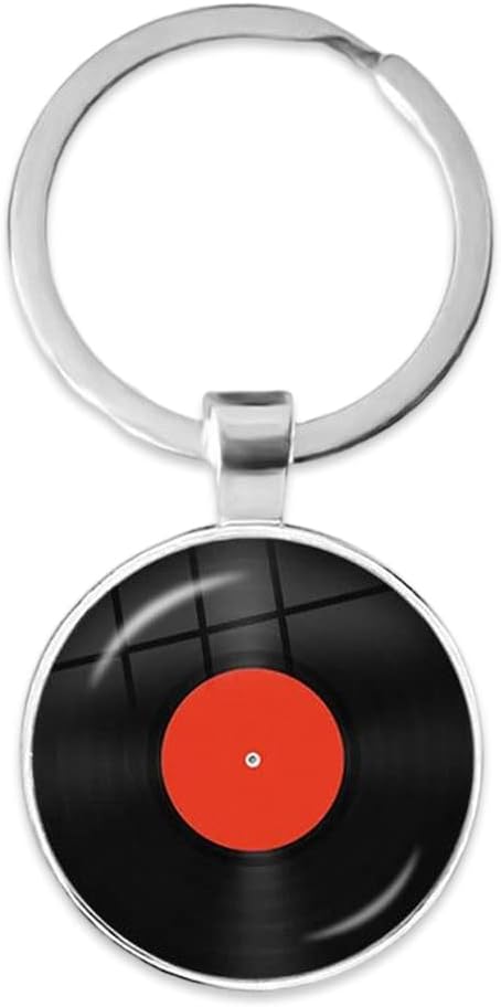 Kefley Vinyl Record Player Keychains for DJ Music Lover Gifts for Christmas Birthday Gifts for Musicians Composers Music Teacher Student Graduation Gift Phonograph Disk Key Chain Accessories