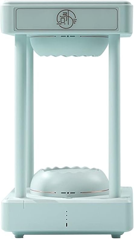 Tabletop Fountain Magic Rainbow Cloud Anti Gravity Levitating Water Drops Time Hourglass Fountain Hydra Lamp (11.02 * 6.30 * 6.30inch) Water Fountain Decor