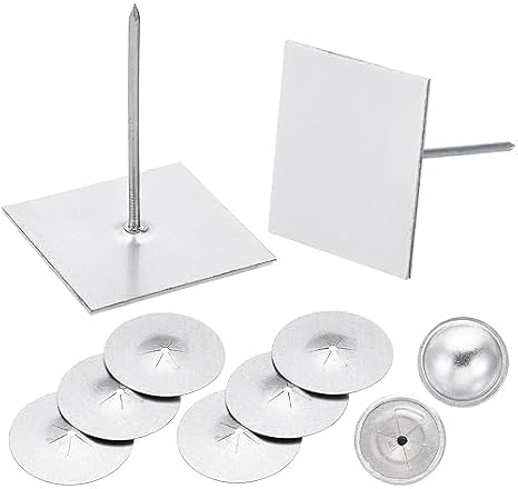 Self-Stick Insulation Pins 1-5/8 inches (100 pcs with 100 Self-Locking Washers and 100 Dome Caps)
